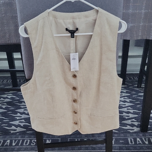 Banana Republic Tops - Banana Republic Vest, Size 18, Light Taupe/Pebble, NWT